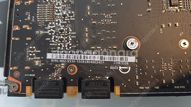 GTX 1070ti msi aero 판매합니다--2
