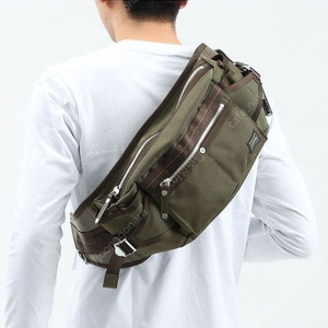 요시다포터 85주년 한정판 HEAT TYPE-C WAIST BAG 카키 힙색