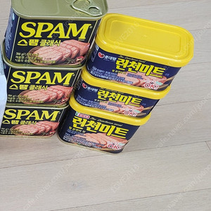 스팸 클레식 300g 3개 + 런천미트 340g 1개 + 런천미트 200g 2개 19,990원 무료 배송 팝니다.