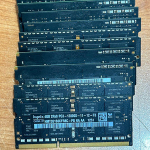 노트북용 메모리 램 ddr3 12800s 10600s 4g 수량 많습니다