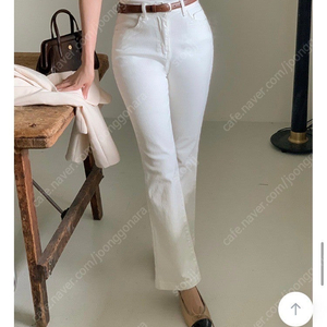 아뜨랑스 부츠컷 아이보리 팬츠 숏M