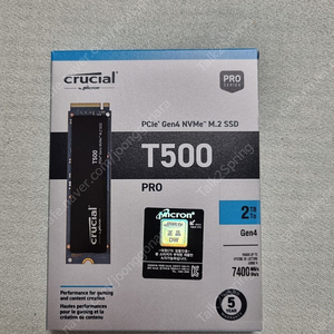 (미개봉) Crucial Gen4 NVMe M.2 T500 SSD 4TB