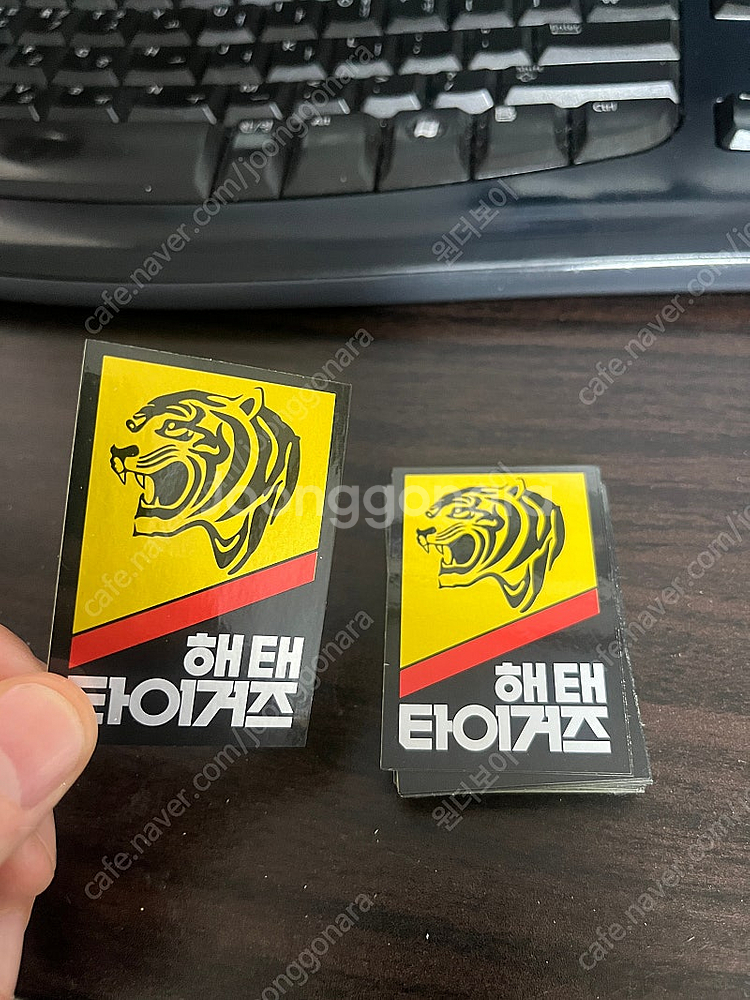 해태 타이거즈 야구팀 스티커 50장 일괄판매 4CmX6...--1