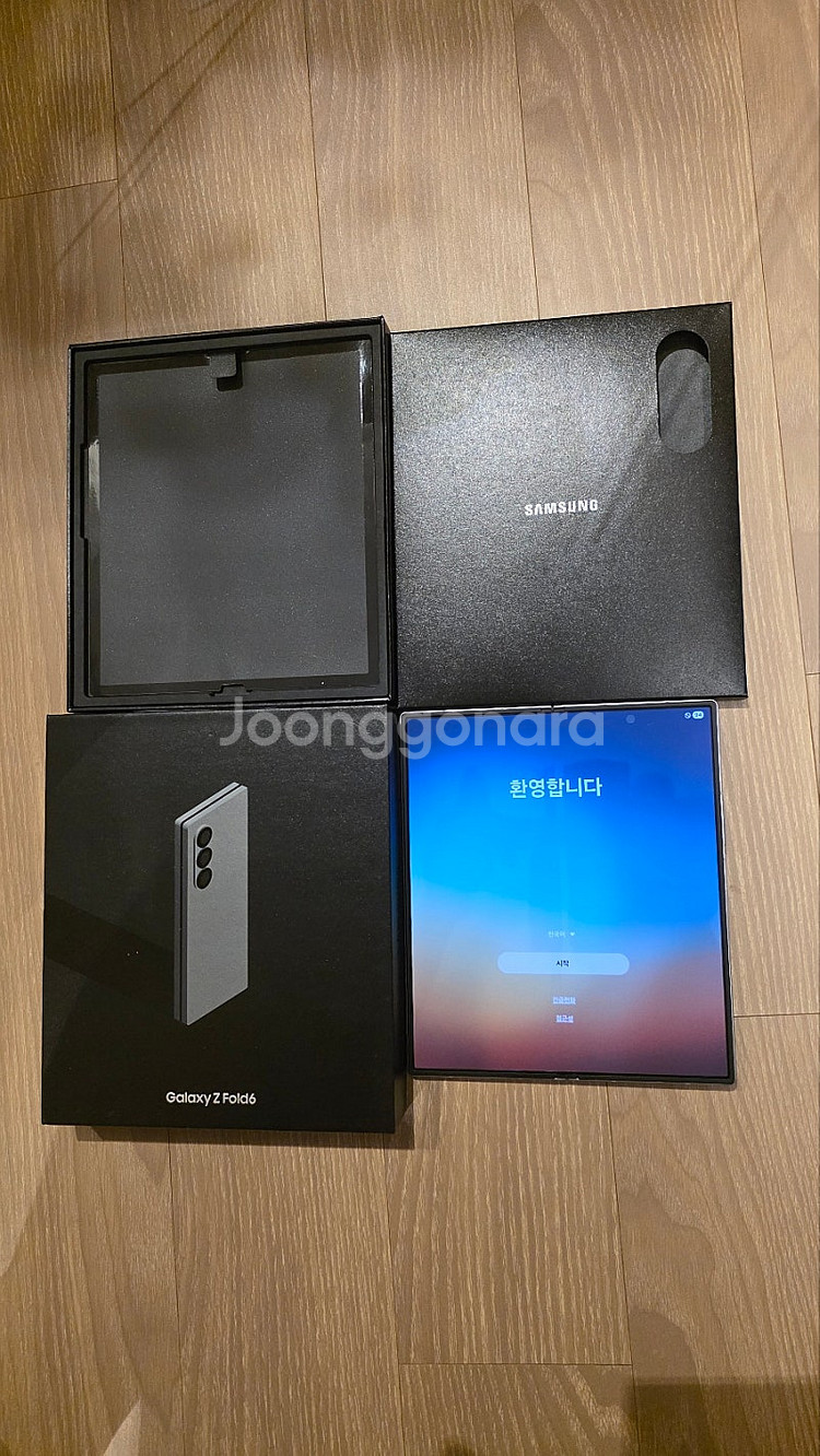 갤럭시 z폴드6 512기가 실버 풀박스 자급제 SS급-...--1