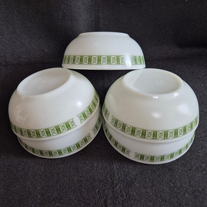 빈티지 미국 파이렉스 밀크 그릇 (접시,씨리얼볼)