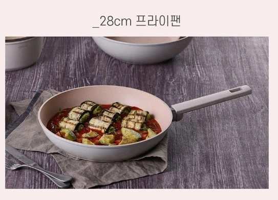 핑크스노우 2종 인덕션 후라이팬 궁중팬 프라이팬세트 28cm 너무좋아요 추천 이미지