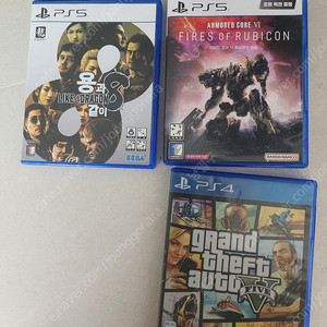 용과같이8 아머드코어6 GTA5팝니다