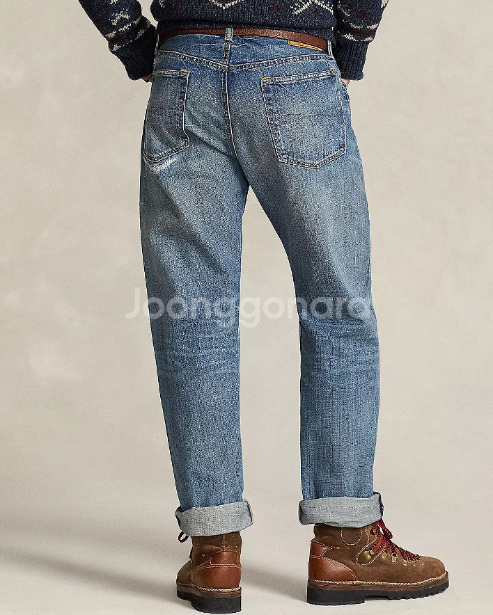 폴로 클래식핏 디스트레스트 데님 / 워크데님 / 청바지...--3