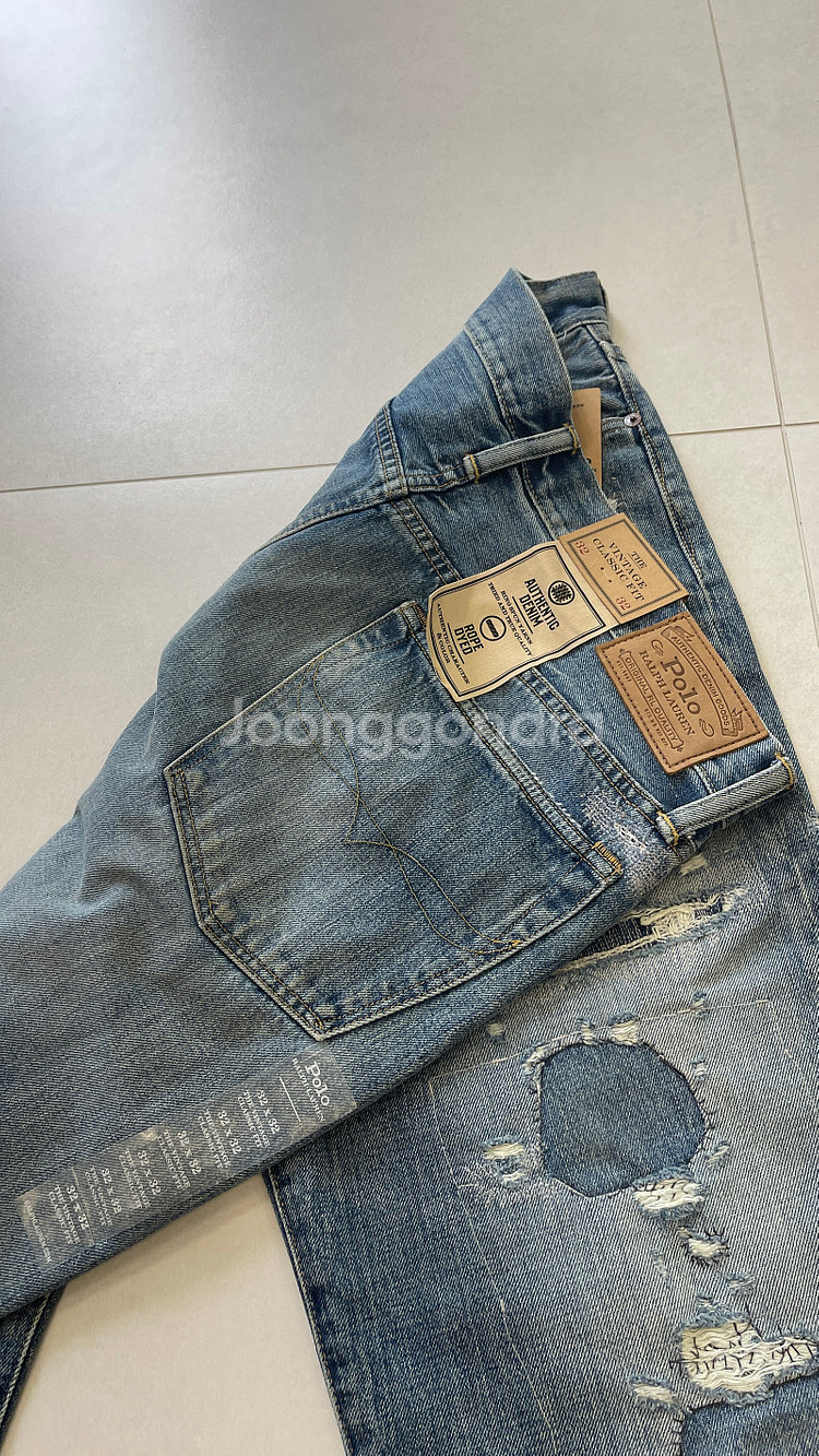 폴로 클래식핏 디스트레스트 데님 / 워크데님 / 청바지...--7