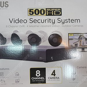 캠플러스 cctv500만화소 8채널 4카메라 ct-5abb04-2t판매합니다.