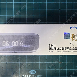 [미개봉] 플레이고 6in1 무선충전 패브릭 LED 블루투스 스피커 BS51