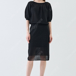 랑방 크리스탈 니트탑과 스커트 셋트로 대폭 에눌