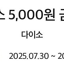 다이소 직영점용 5천원