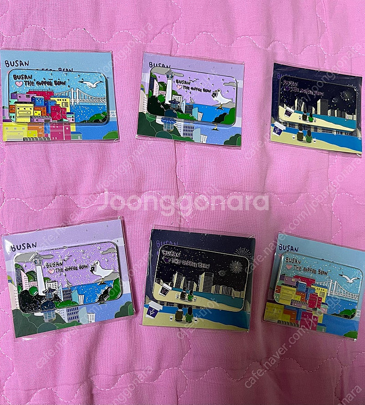 커피빈 부산 한정 마그넷. 카드--0