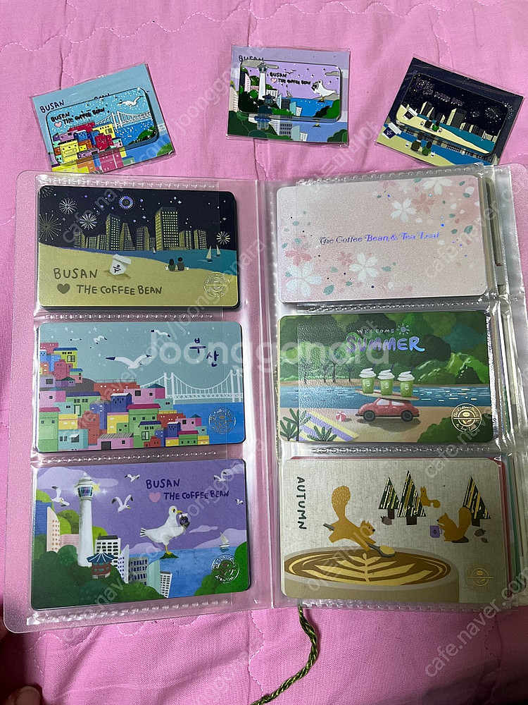 커피빈 부산 한정 마그넷. 카드--2