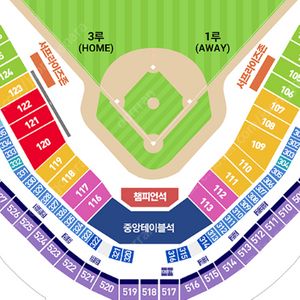 [ 8/2(토) 토요일 :: 기아 vs 한화 ] - 1루 타이거즈 가족석 4인 테이블