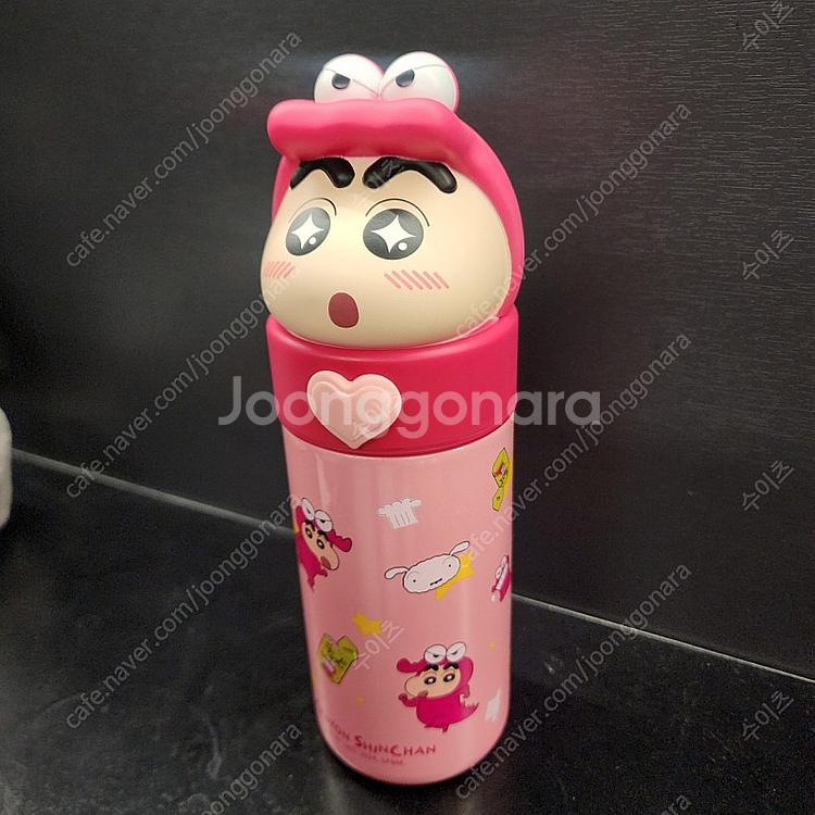 (미사용)짱구 보온병 텀블러 350ml--0