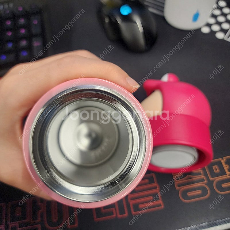 (미사용)짱구 보온병 텀블러 350ml--2