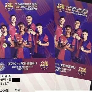 바르셀로나 vs 대구FC 프리미엄A 2연석(정가이하)