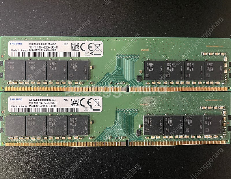삼성 DDR4 2666v 16gb 2개--0