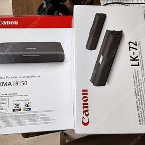 캐논 TR150 휴대용 프린터+외장배터리 LK72