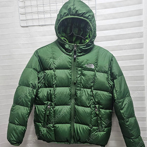노스페이스 키즈 양면 리버시블 그린 패딩 다운점퍼 사이즈 140