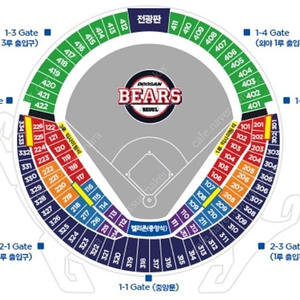 8월 2일 3일 두산베어스 SSG랜더스 1 3루 테이블석 블루석 판매합니다