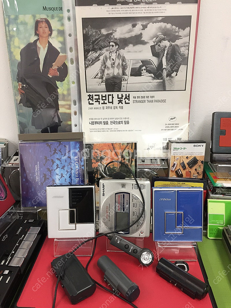 워크맨/MD플레이어 정크품 3대+보밥3점(소니 2점+빅...--0