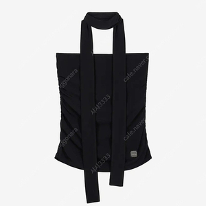 락케이크 셔링 머플러탑 블랙 Shirring Muffler Top
