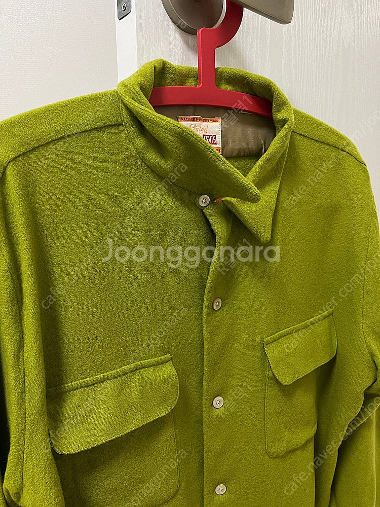 리바이스빈티지클로딩 lvc1940 울 럼버잭 그린 셔츠 XL사이즈 더블알엘,RRL,폴로,풀카운트,웨어하우스--1