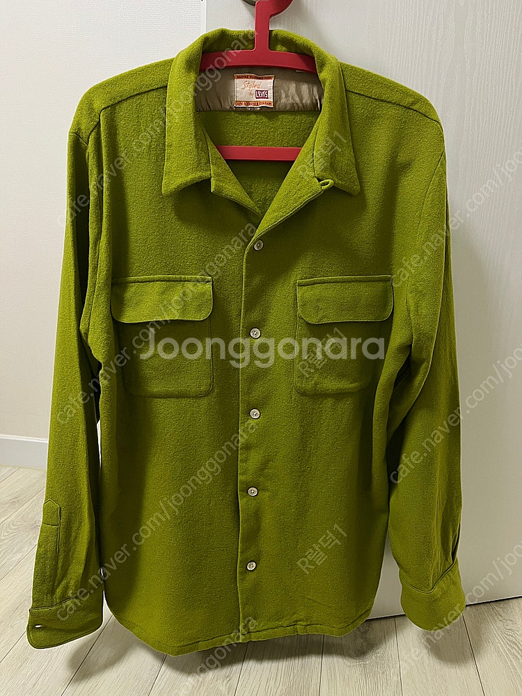 리바이스빈티지클로딩 lvc1940 울 럼버잭 그린 셔츠 XL사이즈 더블알엘,RRL,폴로,풀카운트,웨어하우스--2