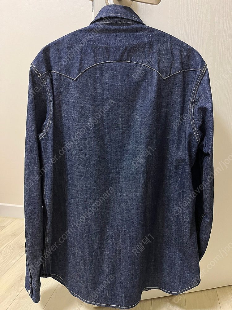 리바이스빈티지클로딩 Lvc 1955 Sawtooth 리지드 데님셔츠 USA 콘밀 M사이즈 더블알엘,RRL,오어슬로우... 이미지