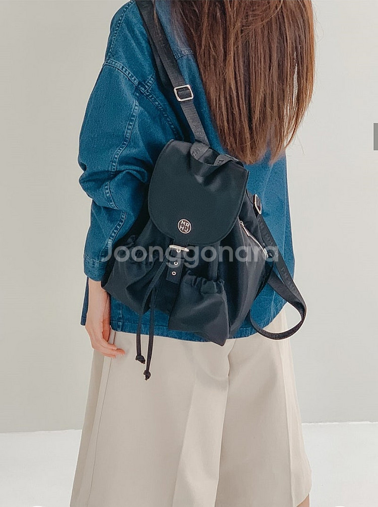 [새상품] 마르헨제이 스칼렛 리젠나일론 백팩 블랙 반값...--0