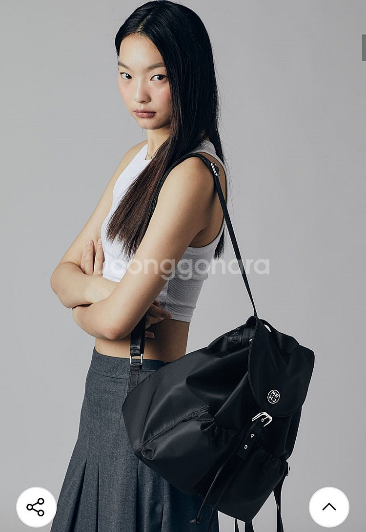 [새상품] 마르헨제이 스칼렛 리젠나일론 백팩 블랙 반값...--1
