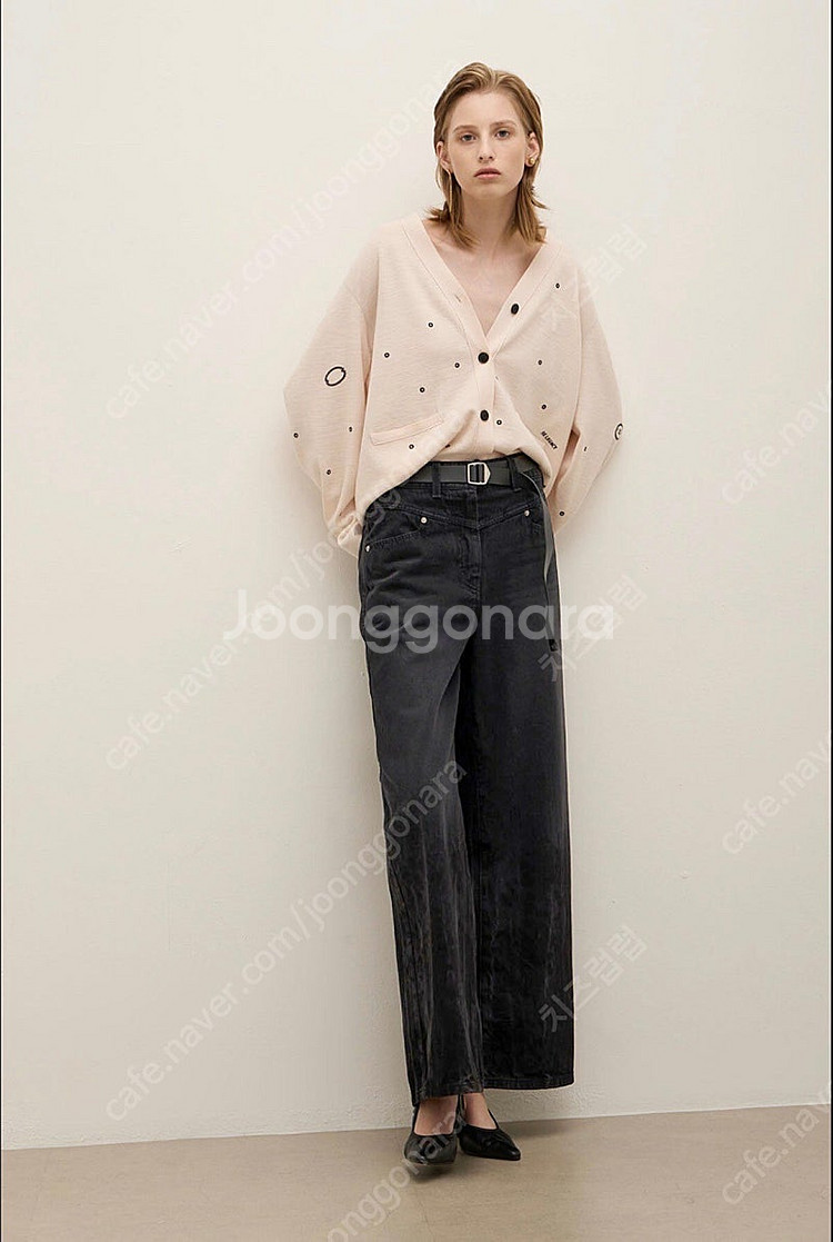시스템 벨티드 와이드 데님 팬츠 (한섬 SJSJ 마인 ...--0