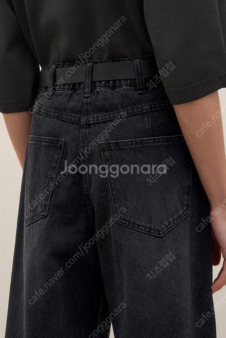 시스템 벨티드 와이드 데님 팬츠 (한섬 SJSJ 마인 ...--4