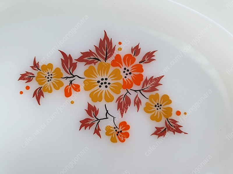 빈티지 밀크글라스 스낵세트 패더럴글라스 이미지