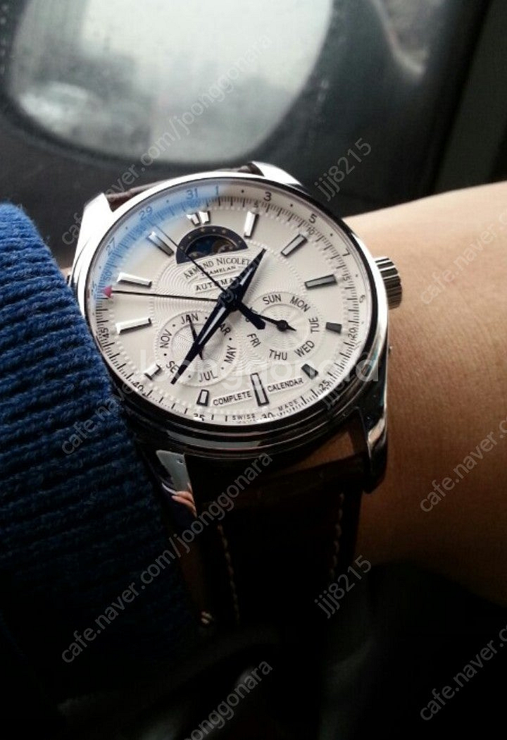 Armand Nicolet 문페이즈 트리플캘린더 시계--5