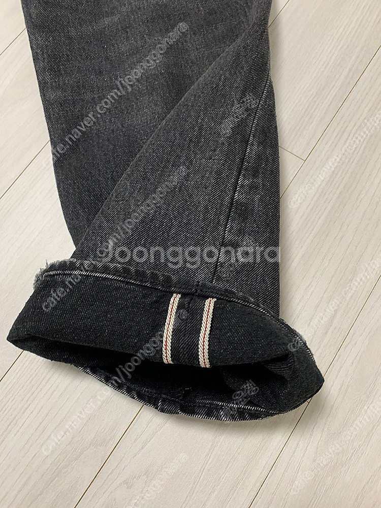[미중고]리바이스 levis 501 흑청 셀비지 워싱진...--2