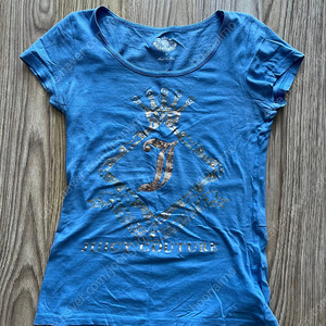 쥬시 꾸뛰르 블루 티셔츠