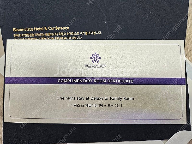 블룸비스타 호텔 숙박권--0