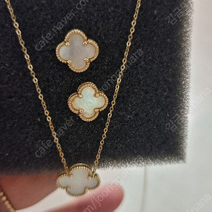 14k 클로버 목걸이귀걸이세트