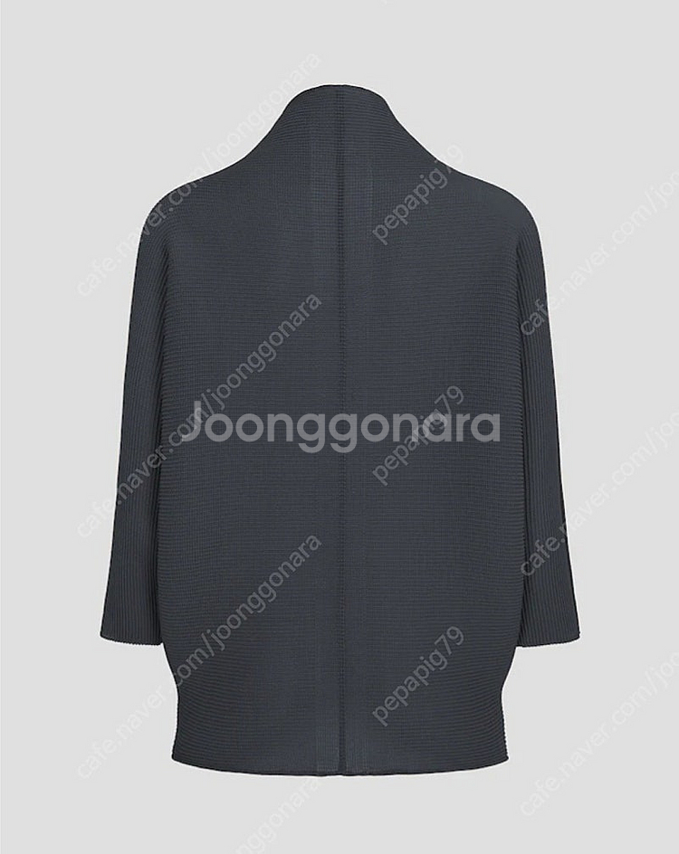 미 이세이미야케 가디건 돌먼 플리츠 9월 가디건 챠콜--1