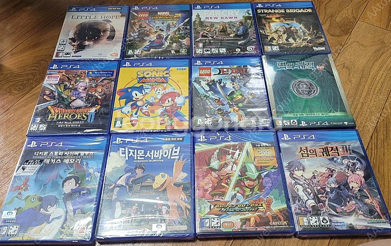 미개봉/일괄) PS4 게임 12장 국내 정발 게임 타이틀. 디지몬, 영웅전설 궤적, 록맨 등등--0