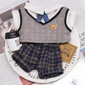 20cm 인형옷 교복 회색/아이보리 개별 판매합니다.