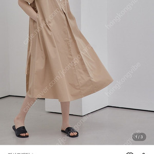 파사드패턴 A라인 플레어 셔츠 원피스