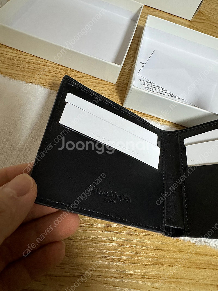 메종 마르지엘라 스티치 반지갑 그레이--2