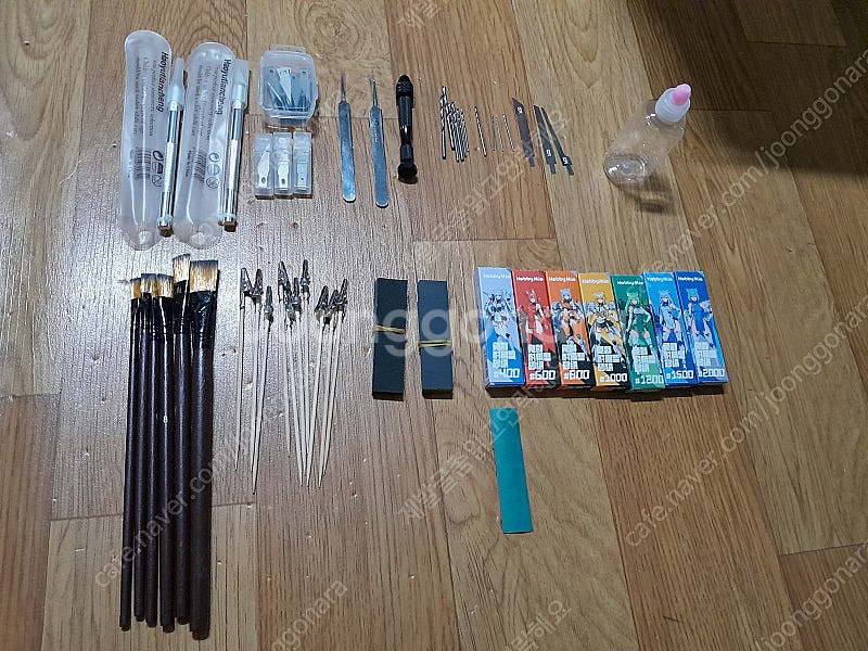 프라모델 사포, 핀바이스, 핀셋, 도색집게, 붓, 톱날...--0