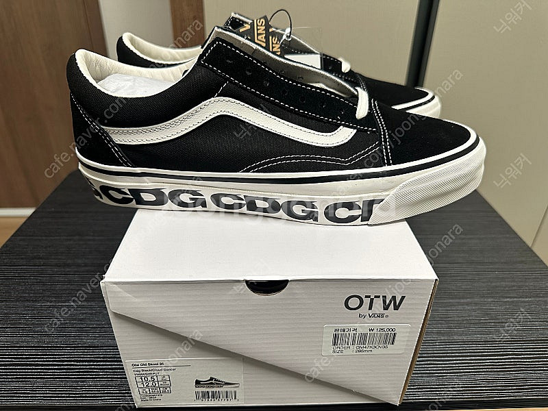 285 반스 x CDG OTW 올드스쿨 꼼데가르송 블랙--5