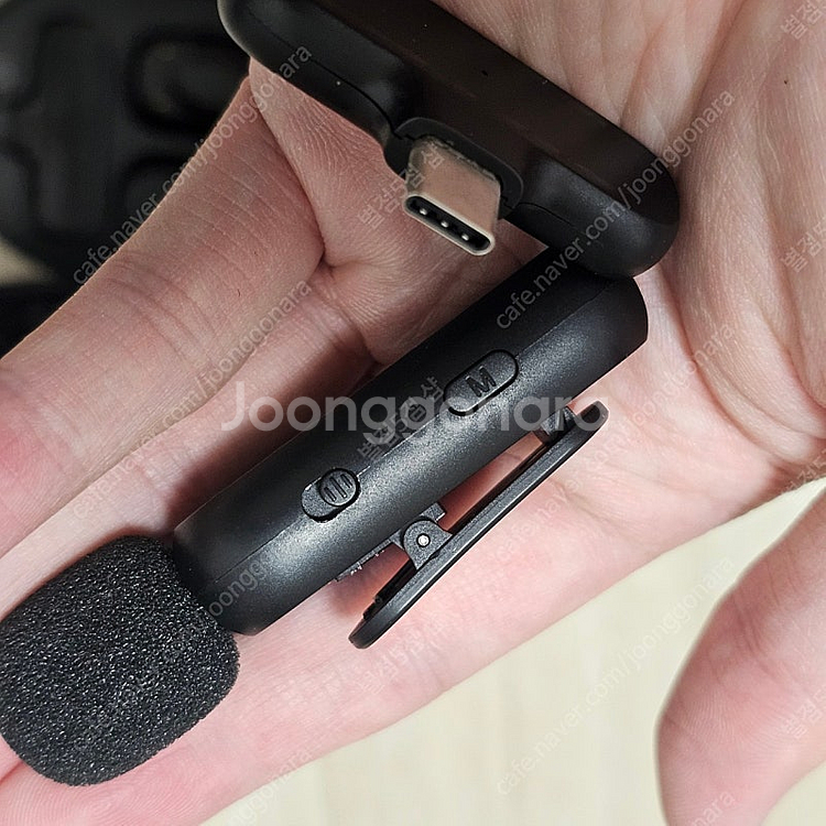 무선 듀얼 핀 마이크 c타입 충전대형 2채널--2